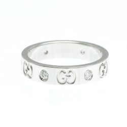 Gucci Icon White Gold (18K) Fashion Diamond Band Ring Silver