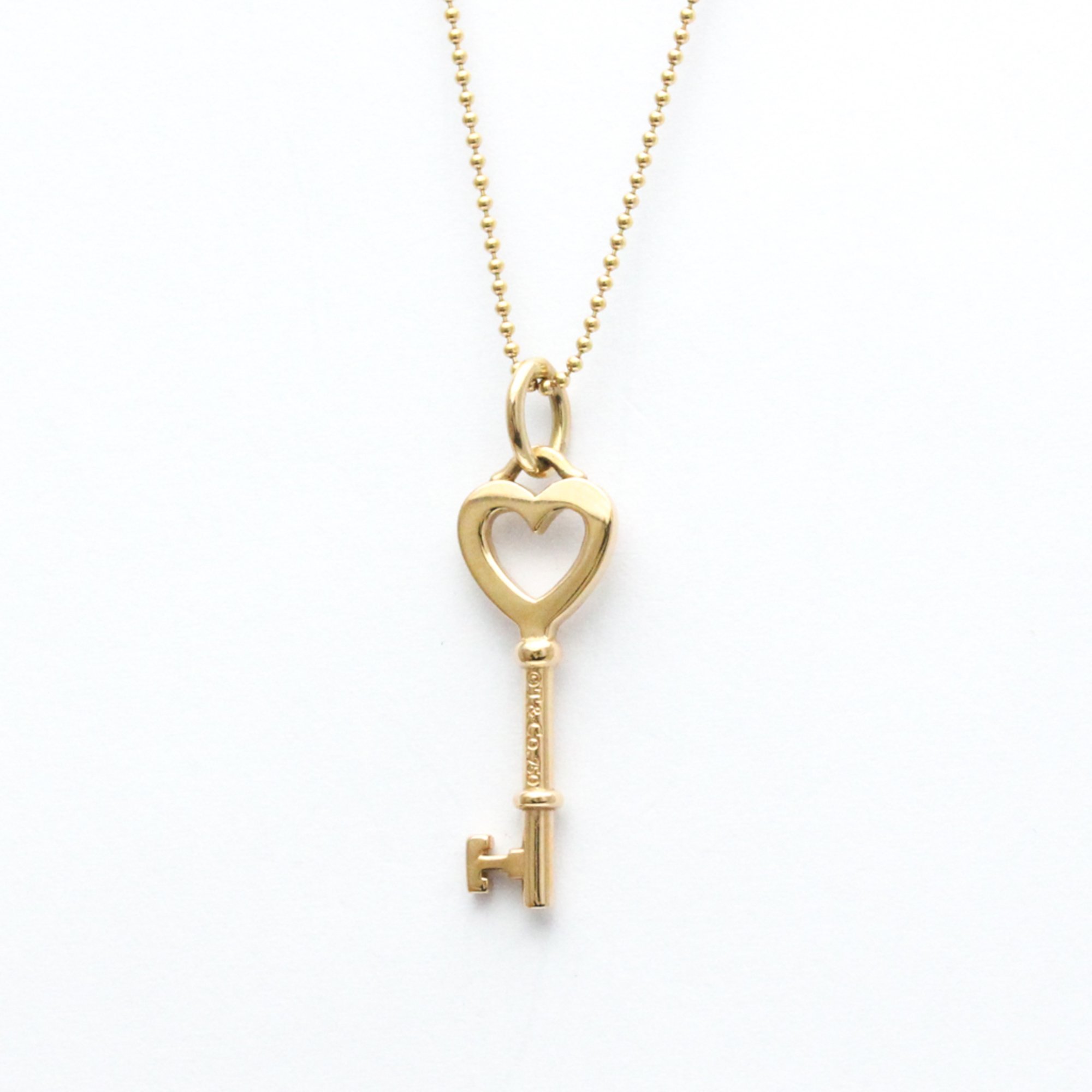 Tiffany Heart Key Necklace Pink Gold (18K) No Stone Men,Women Fashion Pendant Necklace (Pink Gold)