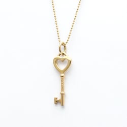 Tiffany Heart Key Necklace Pink Gold (18K) No Stone Men,Women Fashion Pendant Necklace (Pink Gold)