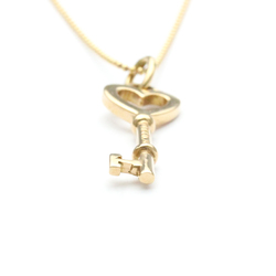 Tiffany Heart Key Necklace Pink Gold (18K) No Stone Men,Women Fashion Pendant Necklace (Pink Gold)