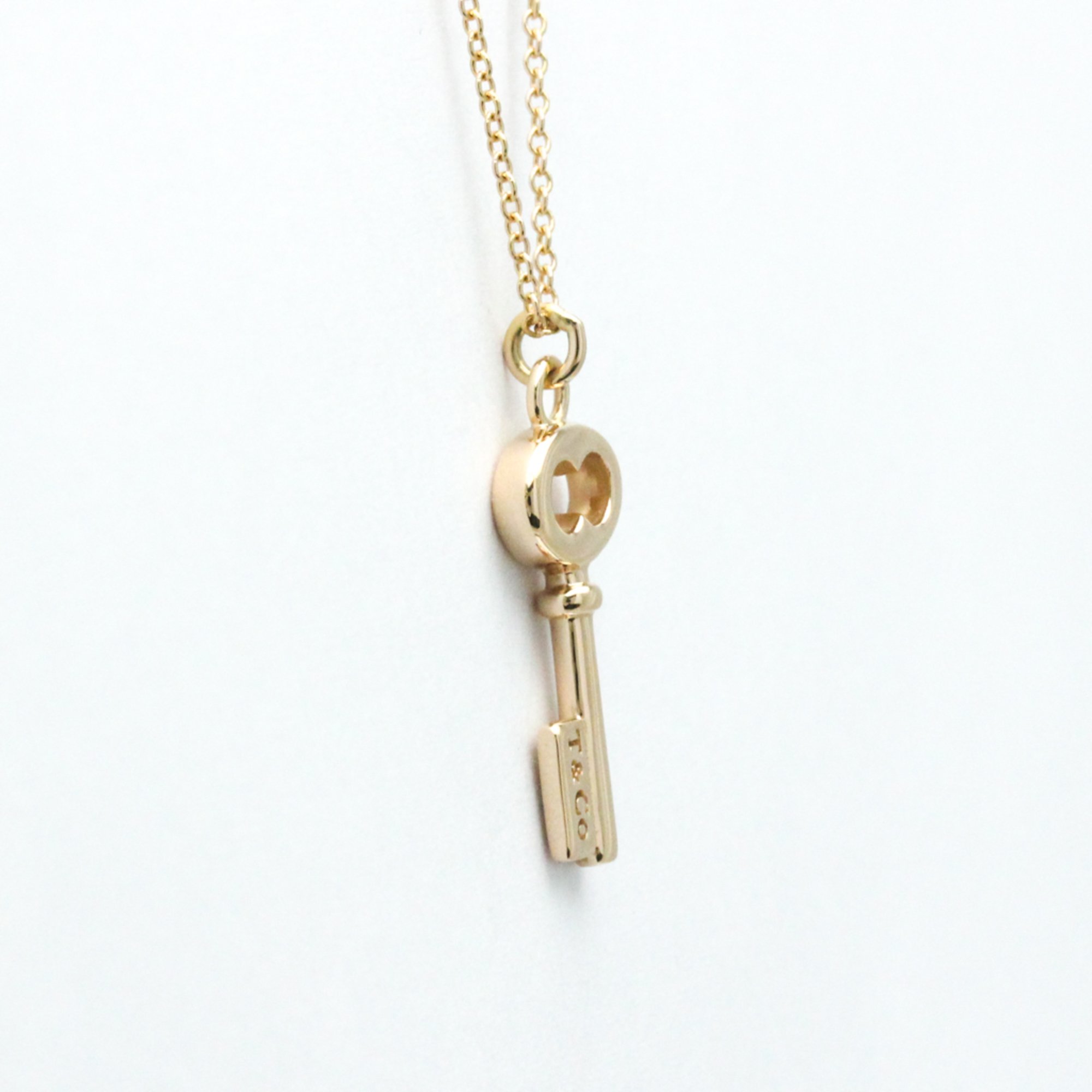 Tiffany Tiffany Keys Vintage Oval Key Mini Pink Gold (18K) No Stone Men,Women Fashion Pendant Necklace (Pink Gold)