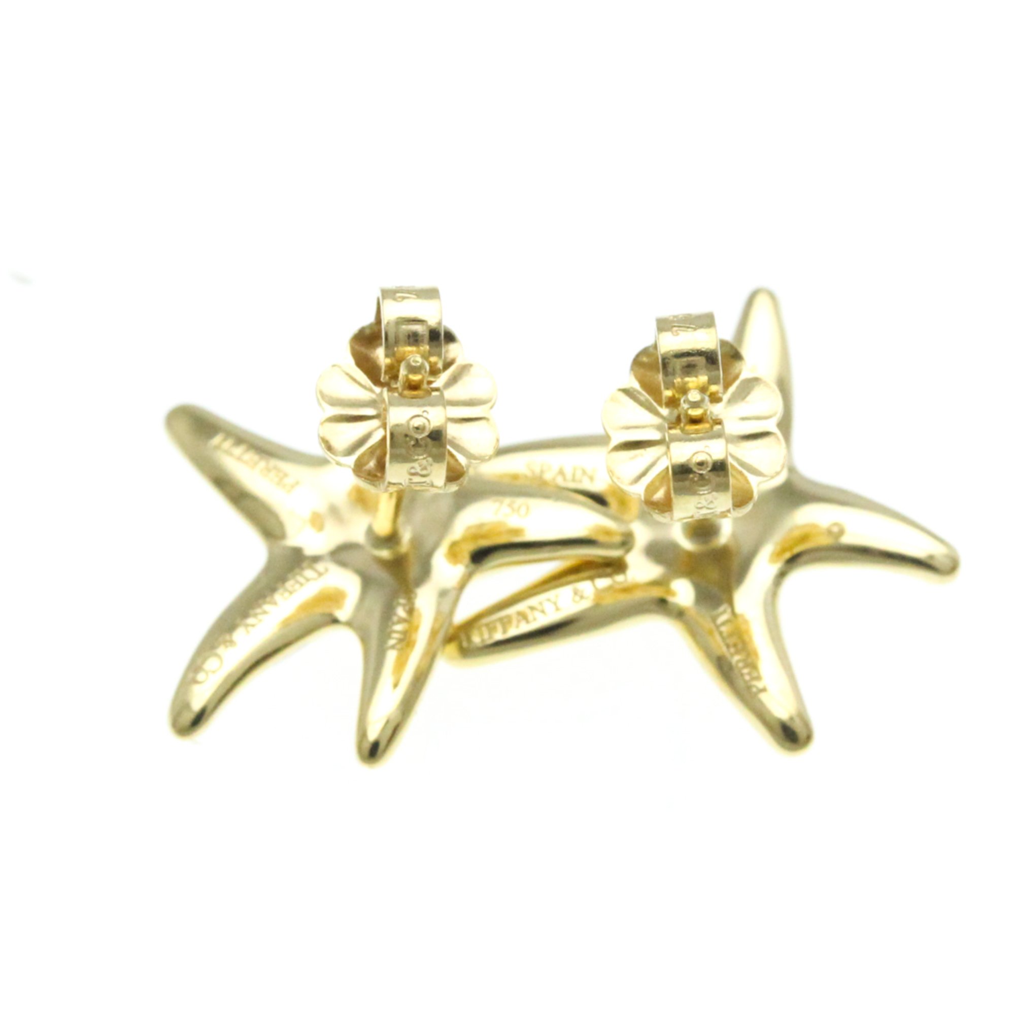 Tiffany Starfish No Stone Yellow Gold (18K) Stud Earrings Gold