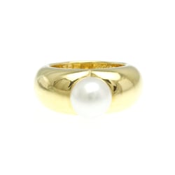 Cartier Pearl Heart Ring Yellow Gold (18K) Fashion Pearl Band Ring Gold