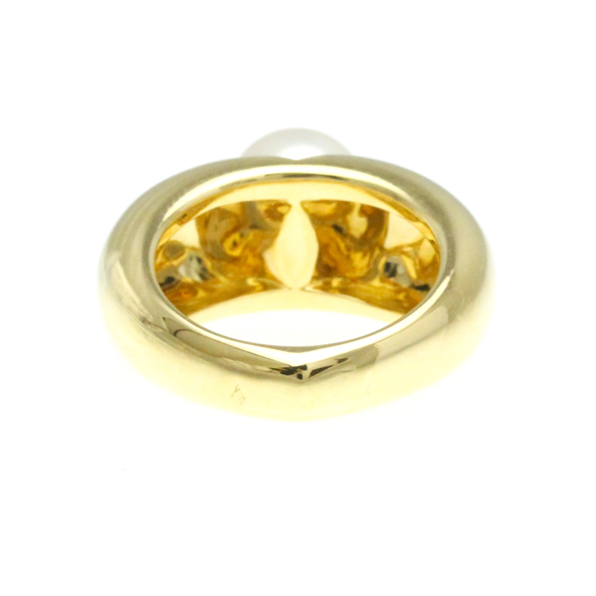 Cartier Pearl Heart Ring Yellow Gold (18K) Fashion Pearl Band Ring Gold