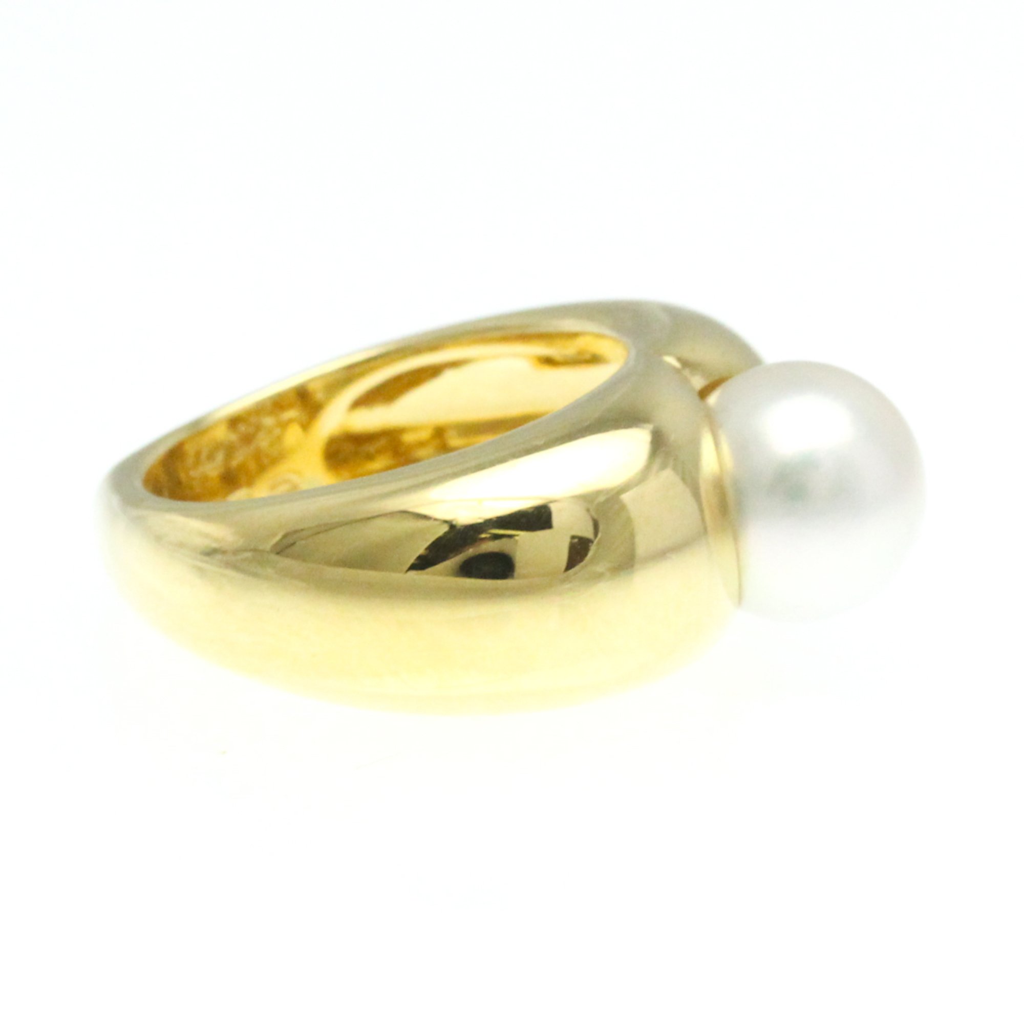 Cartier Pearl Heart Ring Yellow Gold (18K) Fashion Pearl Band Ring Gold