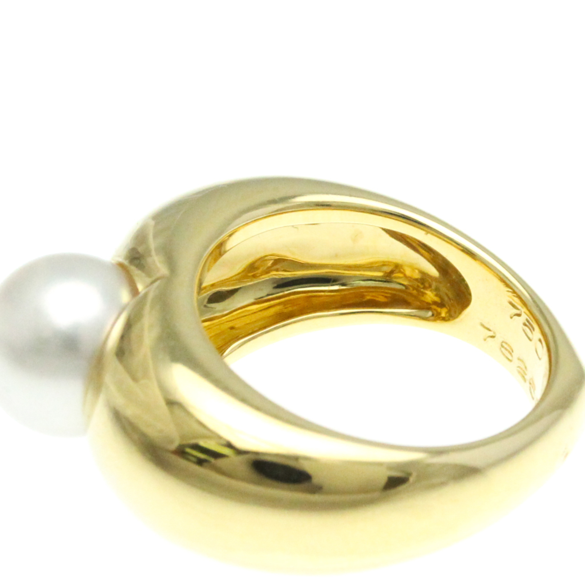 Cartier Pearl Heart Ring Yellow Gold (18K) Fashion Pearl Band Ring Gold