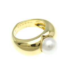 Cartier Pearl Heart Ring Yellow Gold (18K) Fashion Pearl Band Ring Gold