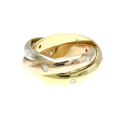 Cartier Trinity Ring 15PD Pink Gold (18K),White Gold (18K),Yellow Gold (18K) Fashion Diamond Band Ring Gold