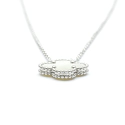 Van Cleef & Arpels Vintage Alhambra VCARF48700 White Gold (18K) Shell Men,Women Fashion Pendant Necklace (Silver)