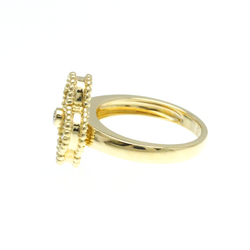 Van Cleef & Arpels Vintage Alhambra Yellow Gold (18K) Fashion Diamond,Onyx Band Ring Black,Gold