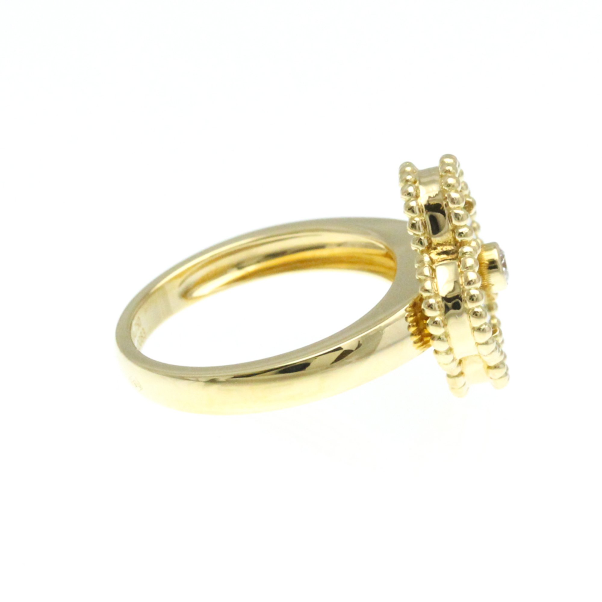 Van Cleef & Arpels Vintage Alhambra Yellow Gold (18K) Fashion Diamond,Onyx Band Ring Black,Gold