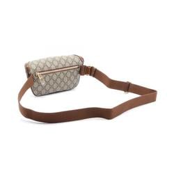 Gucci Interlocking G GG Supreme Belt Bag Waist Body Coated Canvas Leather Men's Beige Brown 68293392THG8563