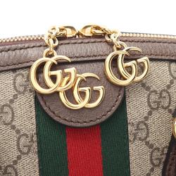 GUCCI Ophidia GG Medium Bag Supreme Handbag Coated Canvas Leather Women's Beige Multicolor 524533