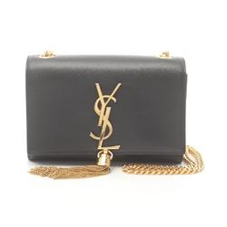 Saint Laurent Kate Small Shoulder Bag Leather Women's Black 354120