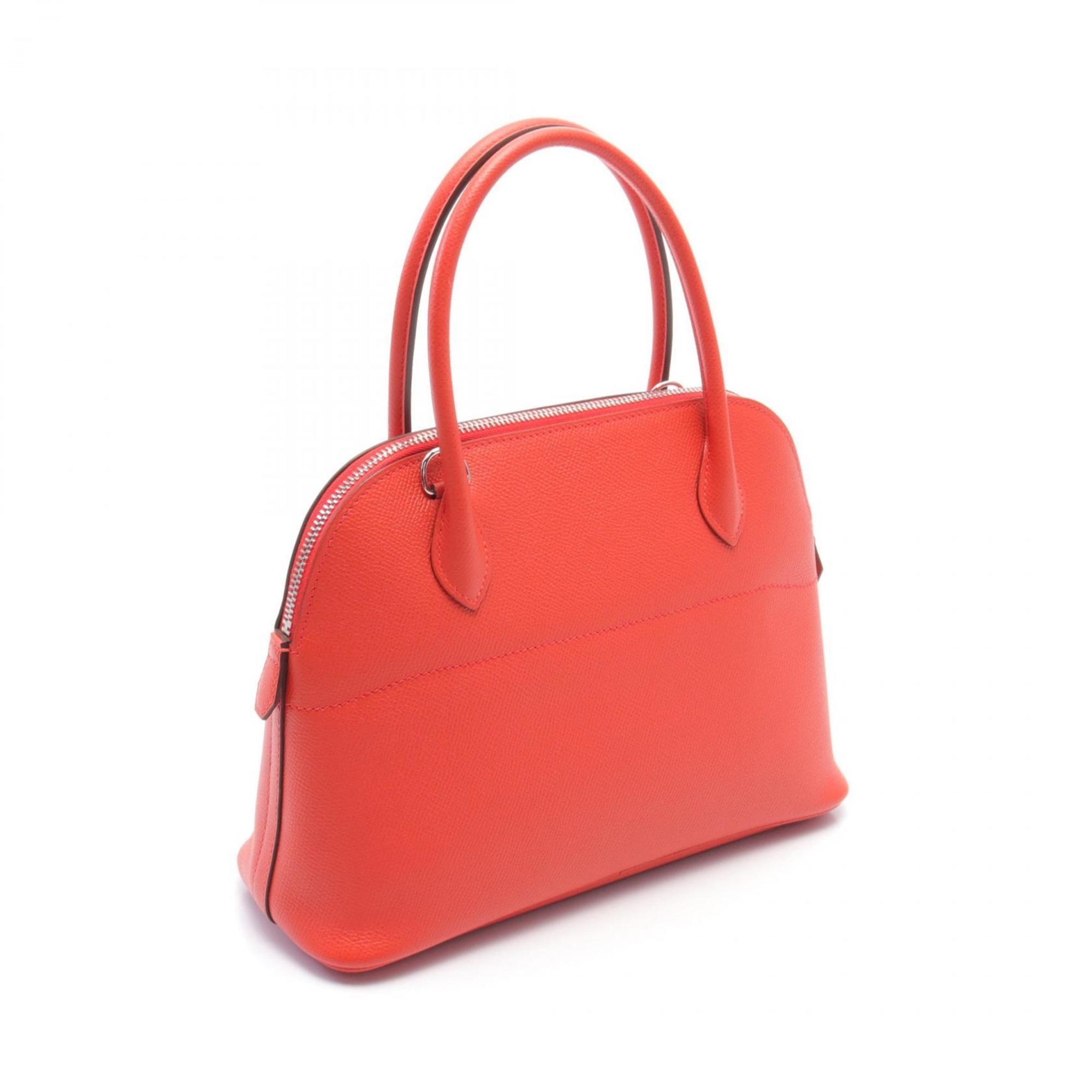 Hermes HERMES Bolide 27 Rouge Coeur Handbag Bag Epsom Leather Women's Red