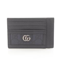 GUCCI Ophidia GG Supreme Business Card Holder/Card Case Leather Coated Canvas Men's Black Blue 732018UULBN4055