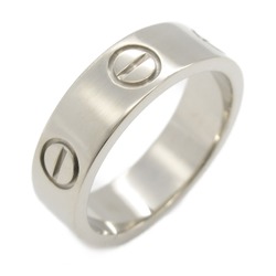 Cartier Love Ring, K18WG (White Gold), Men's, Women's, Clear