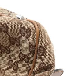 GUCCI GG Twins Guccissima Shoulder Bag Canvas Leather Women's Beige Brown 232958