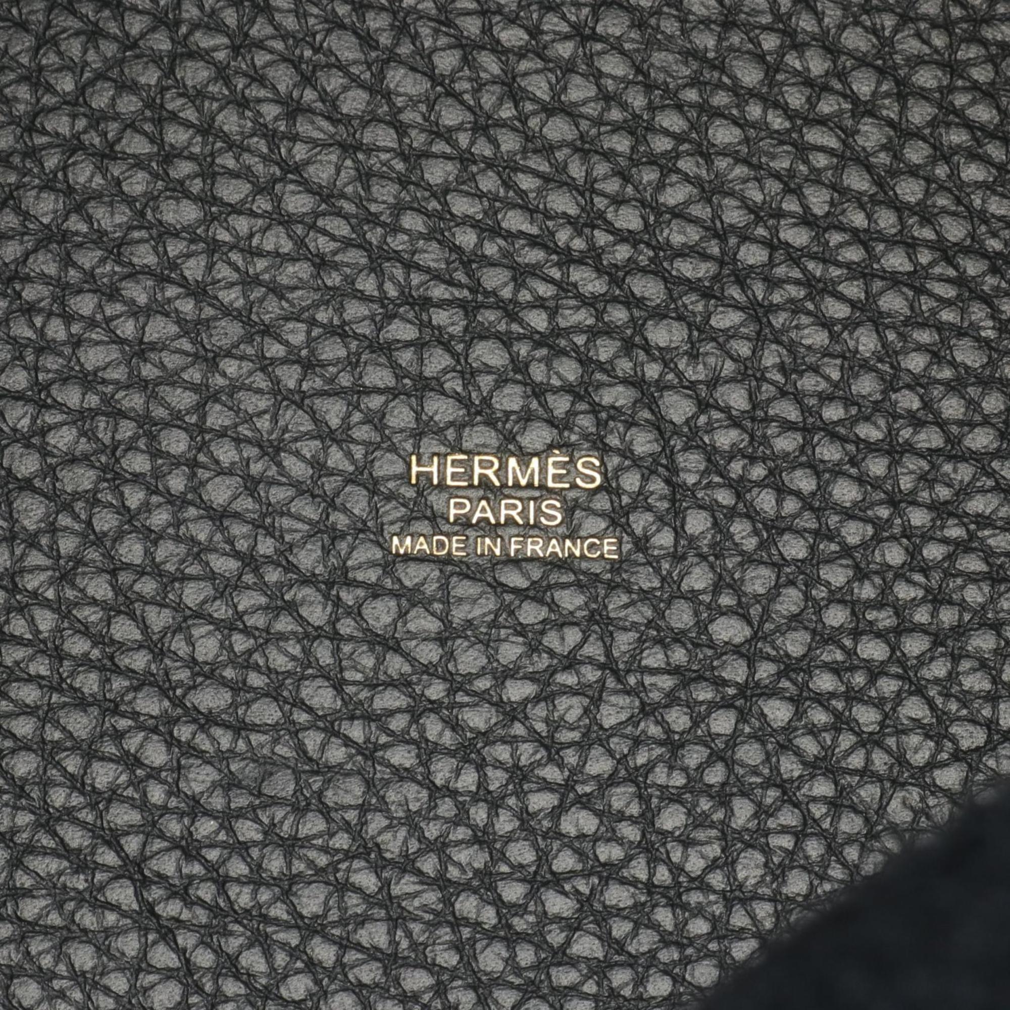 Hermes HERMES Picotin Lock PM Handbag Bag Taurillon Clemence Women's Black