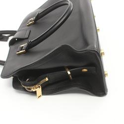 Saint Laurent Baby Cabas YSL Line Handbag Bag Leather Women's Black GIUR424868-0918