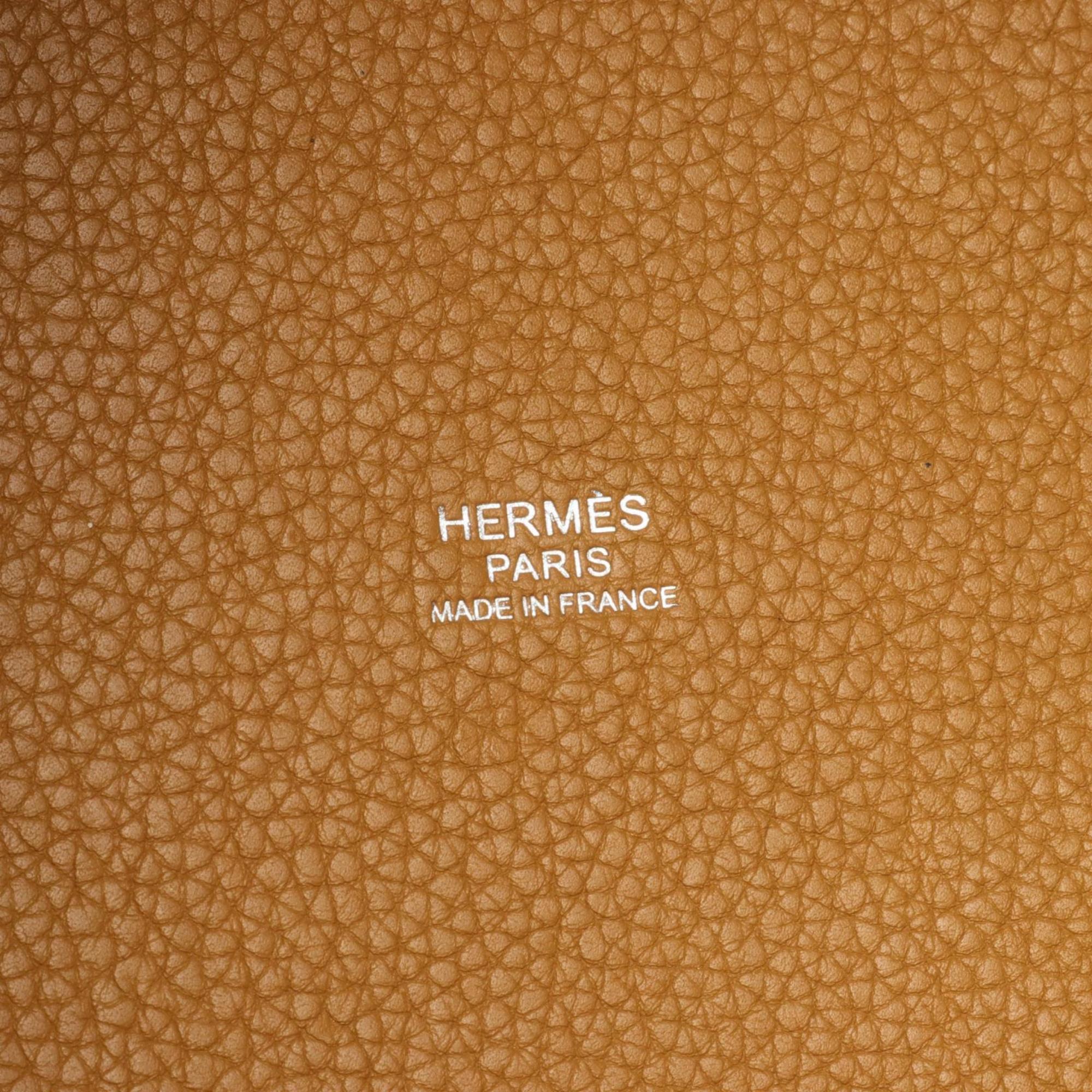 Hermes HERMES Picotin Lock PM Handbag Bag Taurillon Clemence Women's Brown