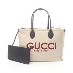 GUCCI Printed Bag Canvas Leather Women's Beige Navy Bordeaux 772176FACUL8573