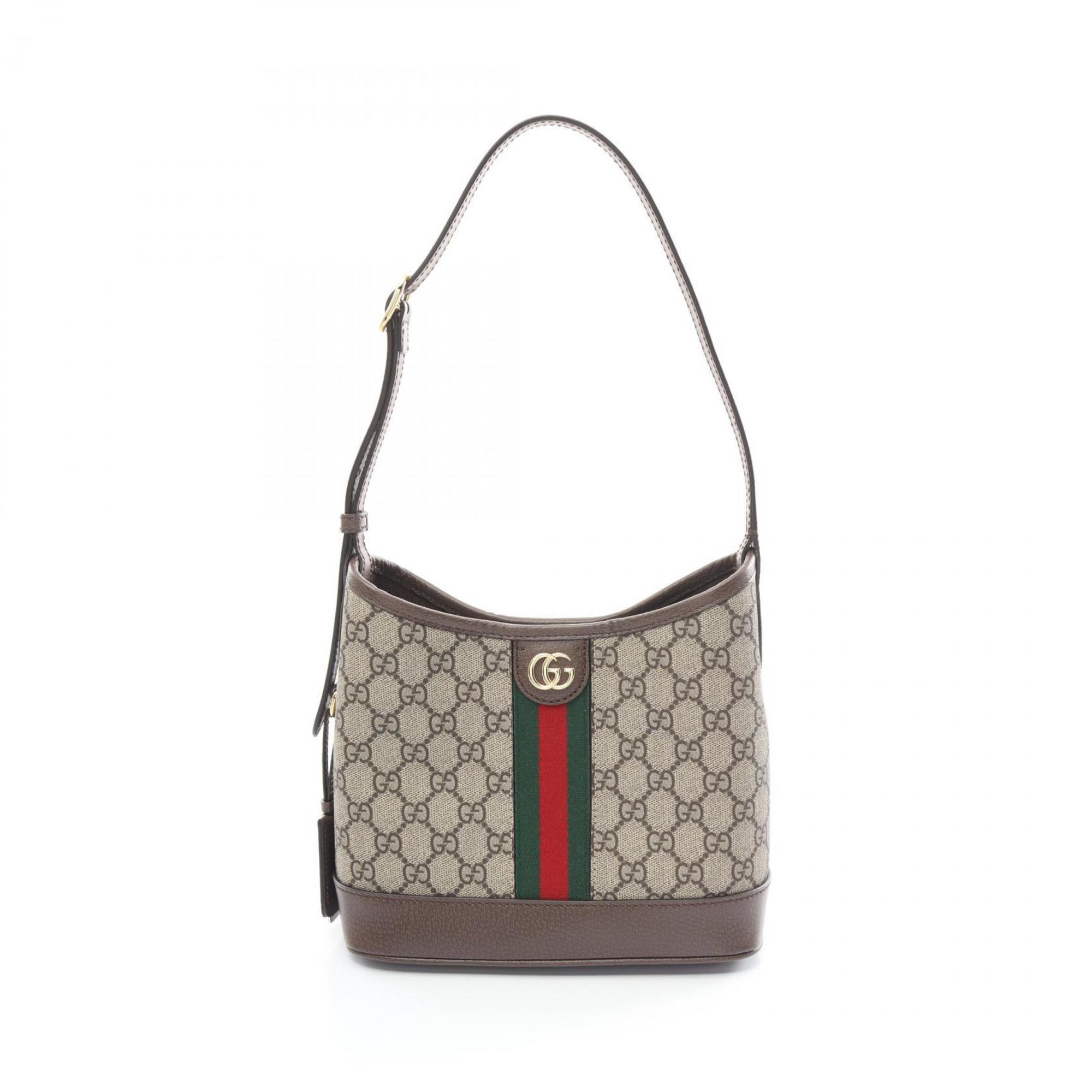 GUCCI Ophidia GG Supreme Small Shoulder Bag Coated Canvas Leather Women's Beige Brown Multicolor 78140296IWG8745