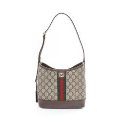 GUCCI Ophidia GG Supreme Small Shoulder Bag Coated Canvas Leather Women's Beige Brown Multicolor 78140296IWG8745