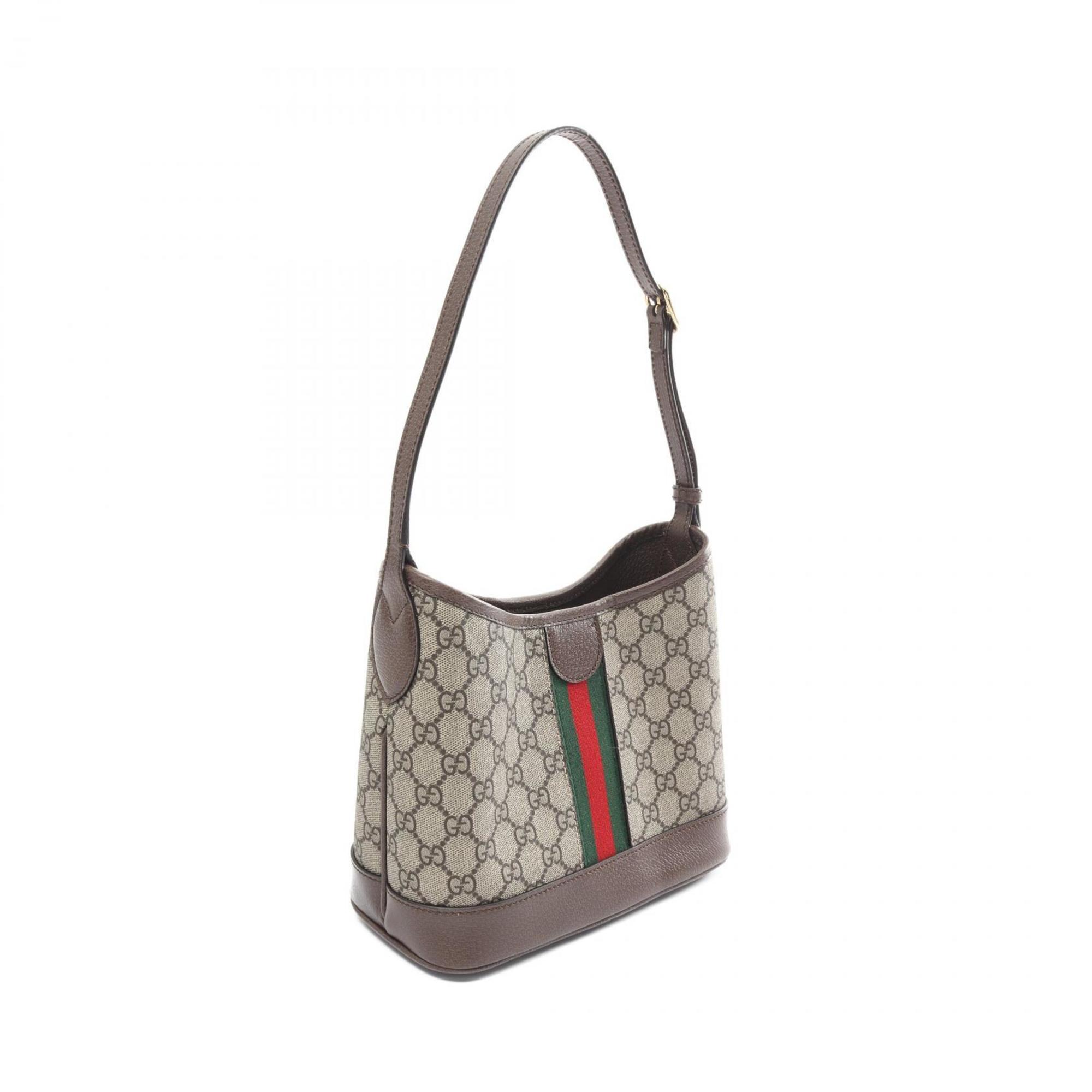 GUCCI Ophidia GG Supreme Small Shoulder Bag Coated Canvas Leather Women's Beige Brown Multicolor 78140296IWG8745