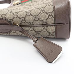 GUCCI Ophidia GG Supreme Small Shoulder Bag Coated Canvas Leather Women's Beige Brown Multicolor 78140296IWG8745