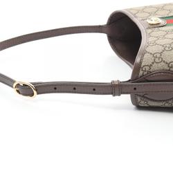 GUCCI Ophidia GG Supreme Small Shoulder Bag Coated Canvas Leather Women's Beige Brown Multicolor 78140296IWG8745