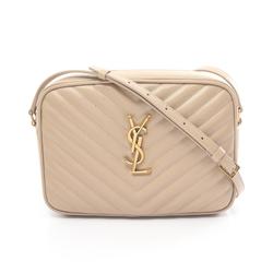 Saint Laurent LOU Monogram Camera Bag Shoulder Leather Women's Beige 761554DV7072721