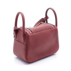 Hermes Lindy Shoulder Bag Taurillon Clemence Women's Bordeaux