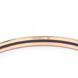 Hermes HERMES Uni Bangle GP (Gold Plated) Enamel Women's Gold Pink Multicolor