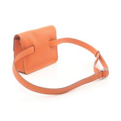 Hermes HERMES Pochette Green Waist Bag Togo Women's Orange