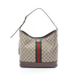 GUCCI Ophidia GG Supreme Medium Shoulder Bag, Coated Canvas, Leather, Women's, Beige, Brown, Multicolor, 78139296IWG8745