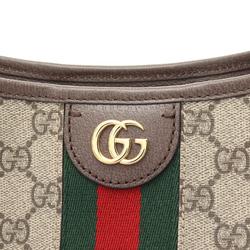 GUCCI Ophidia GG Supreme Medium Shoulder Bag, Coated Canvas, Leather, Women's, Beige, Brown, Multicolor, 78139296IWG8745