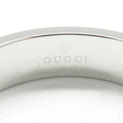 Gucci Icon Ring, K18WG (White Gold), Men's, Women's, Ivory