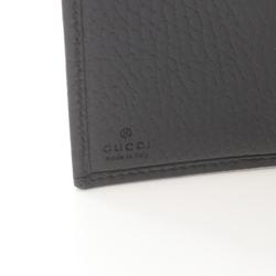 GUCCI Petit Marmont Tri-fold Wallet Leather Women's Black 474746