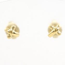 Tiffany Kiss 18K YG Earrings Total weight approx. 1.3g