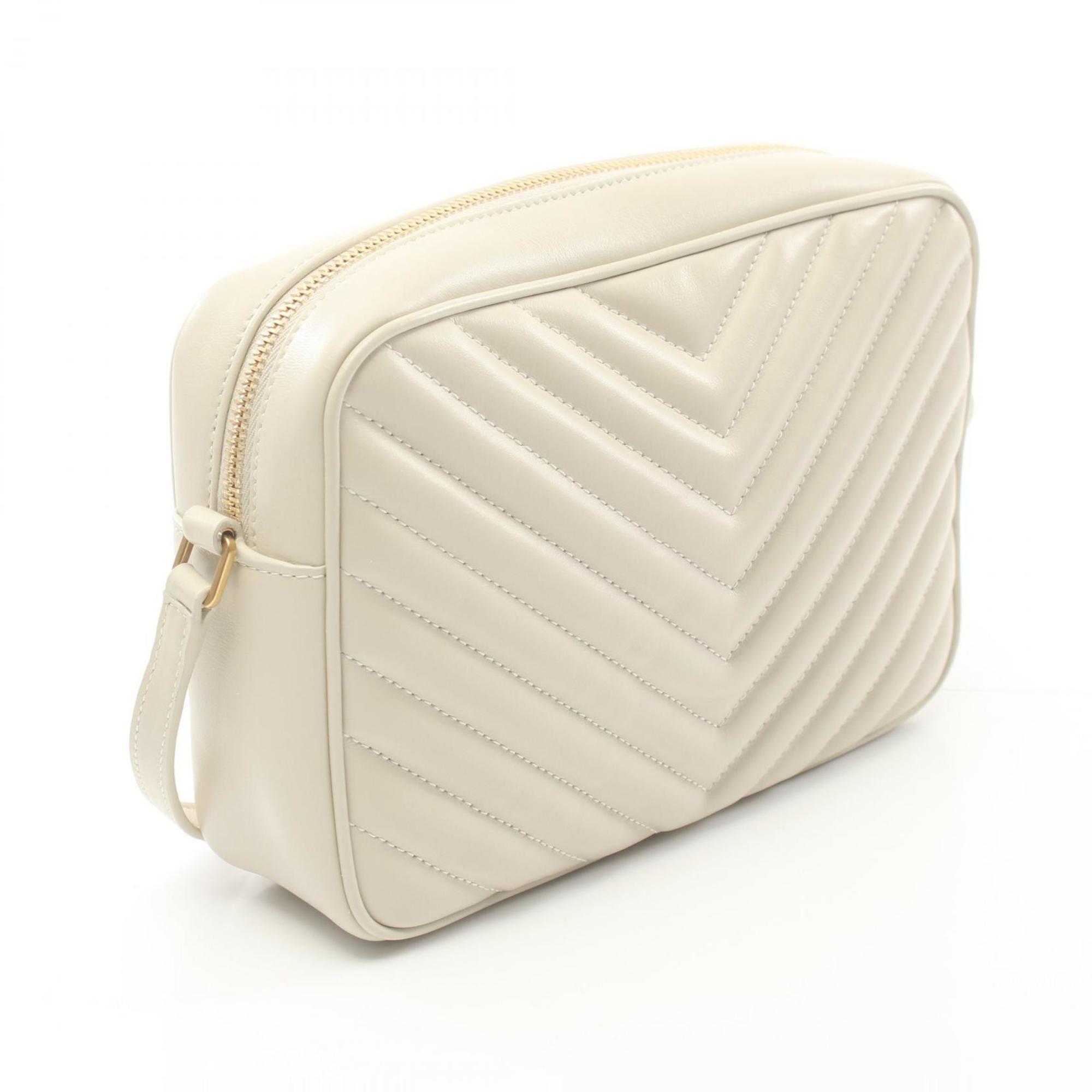 Yves Saint Laurent Saint Laurent Paris LOU Shoulder Bag Leather Women's White 612544 DV707