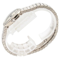 Cartier Baignoire Full Diamond Bezel Bracelet Wristwatch K18WG (White Gold) Ladies Silver HPI00327