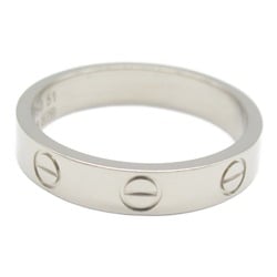 Cartier Love Ring, K18WG (White Gold), Men's, Women's, Silver