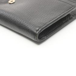 GUCCI Interlocking G Bi-fold Long Wallet Leather Women's Black 598166