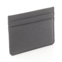 GUCCI Script Business Card Holder/Card Case Leather Women's Black 7734280OP0N1000