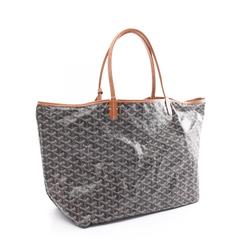 Goyard Saint Louis GM Tote Bag, Coated Canvas, Leather, Women's, Black, White, Brown