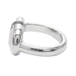 Hermes HERMES Maillon Chaine d'Ancre Noir Ring Stainless Steel Men's Silver Black