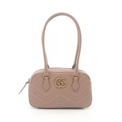 GUCCI GG Marmont Small Bag Handbag Leather Women's Pink 795199AABZB5729