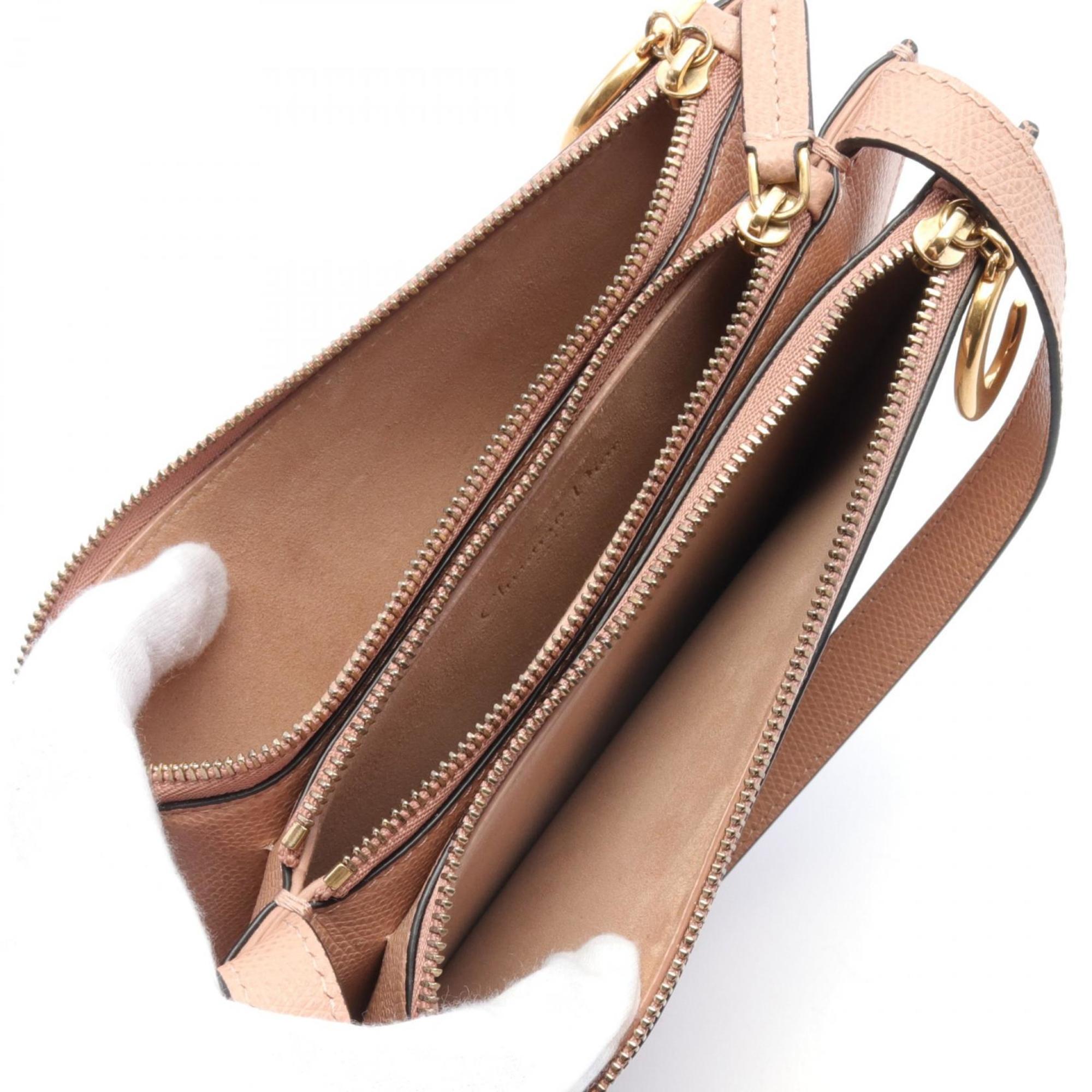 Christian Dior SADDLE shoulder bag, leather, women's, pink