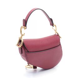 Christian Dior SADDLE handbag, leather bag, women's, Bordeaux